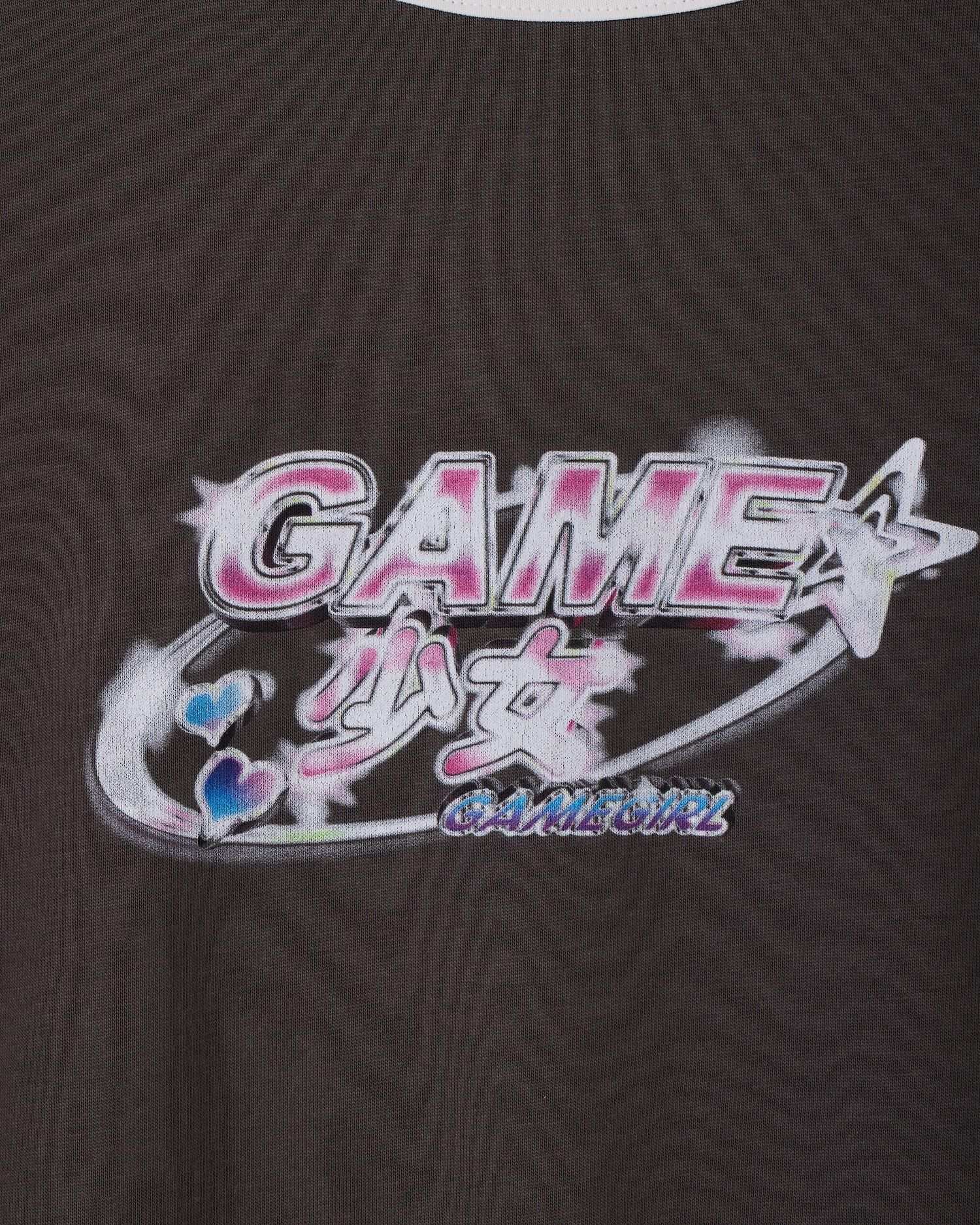 ゲーム 少女 S/S ミニTシャツ BLACK