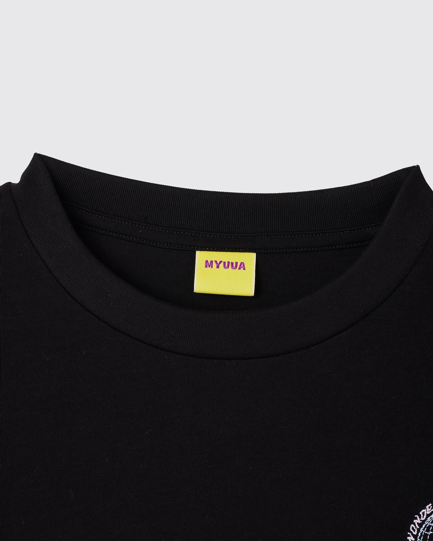 HANAFUDA L/S T-shirts BLACK