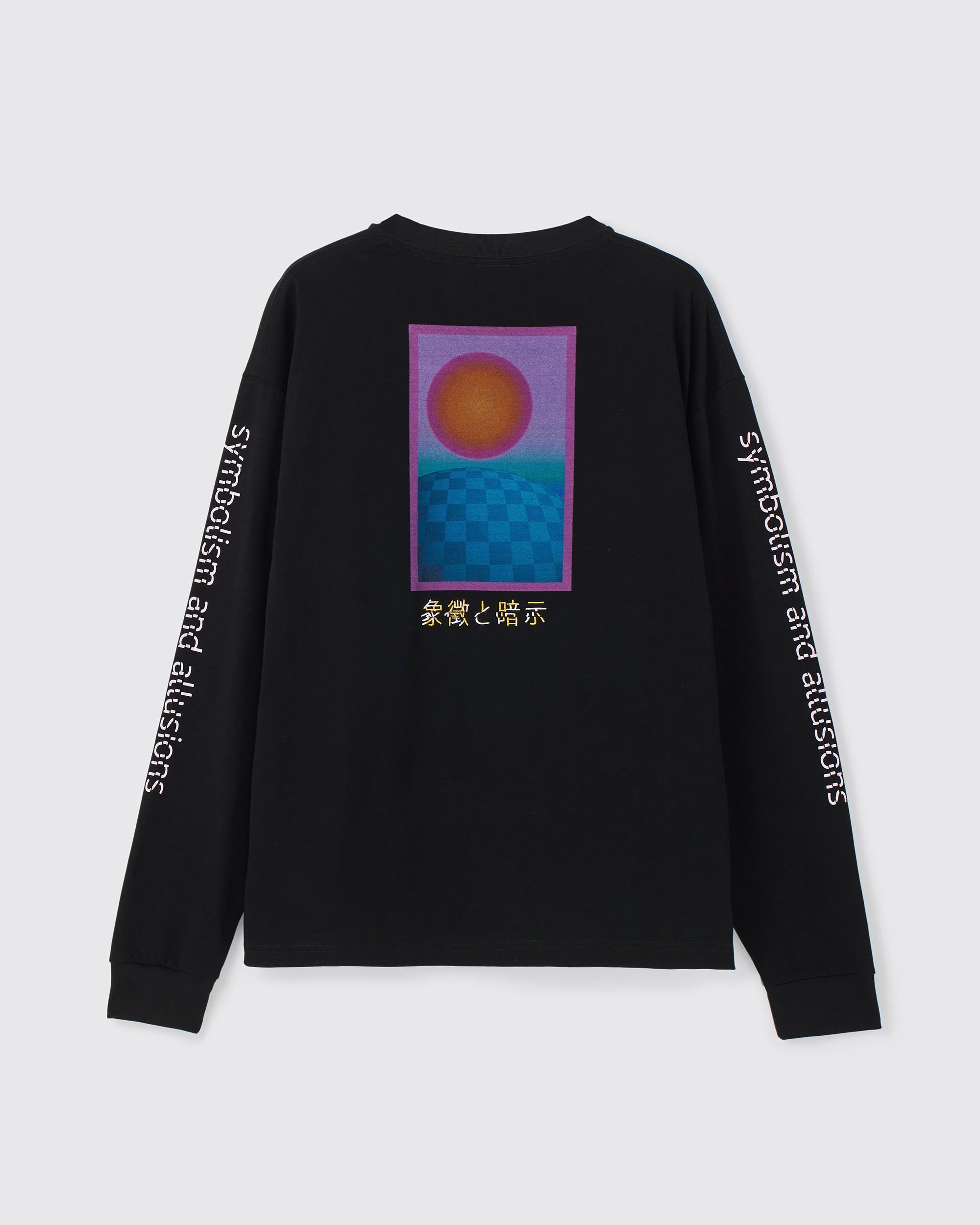HANAFUDA L/S T-shirts BLACK