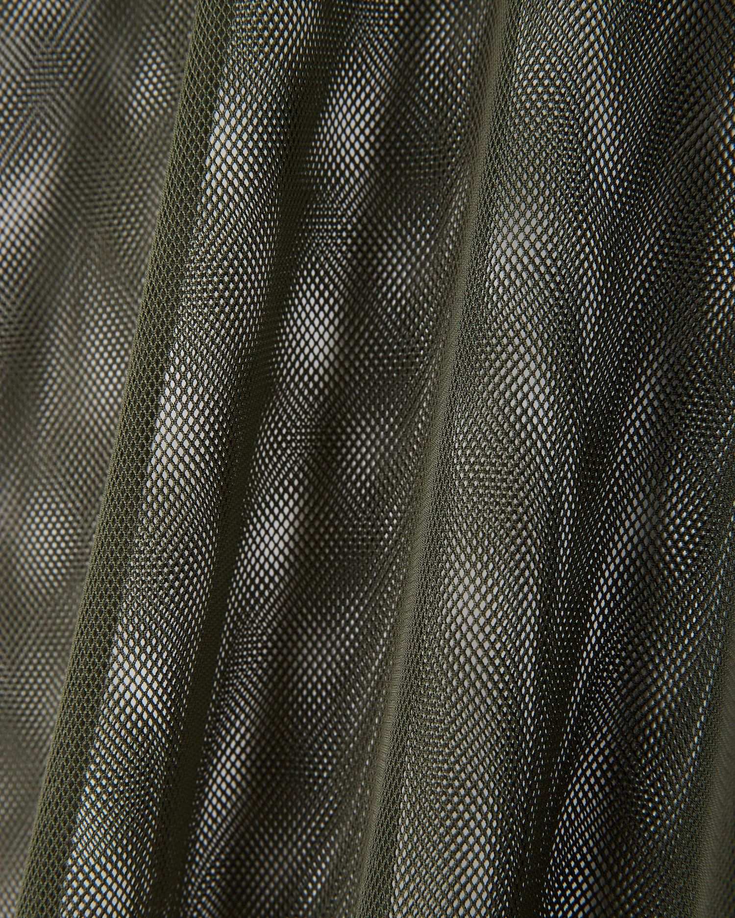 Mesh frill polo OLIVE