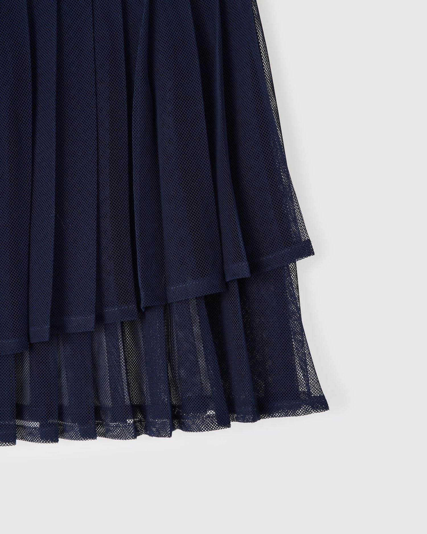 メッシュプリーツスカート NAVY