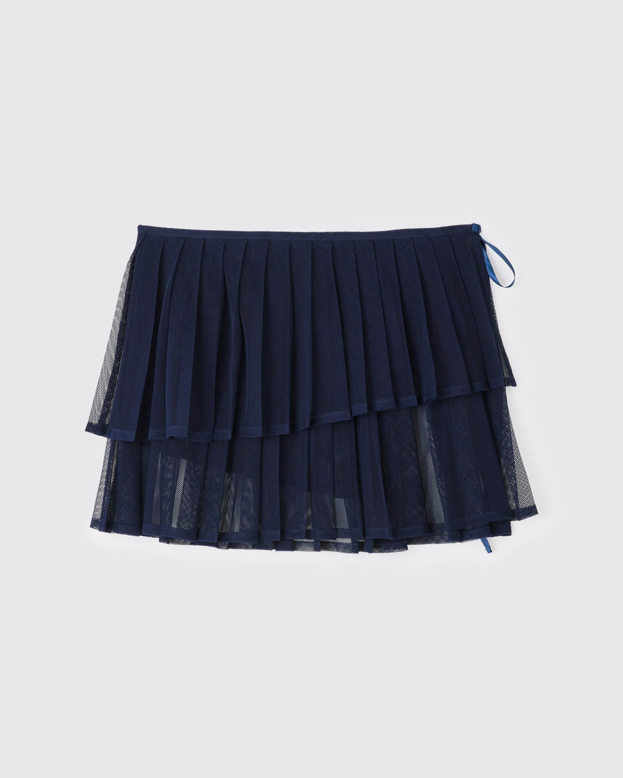 メッシュプリーツスカート NAVY