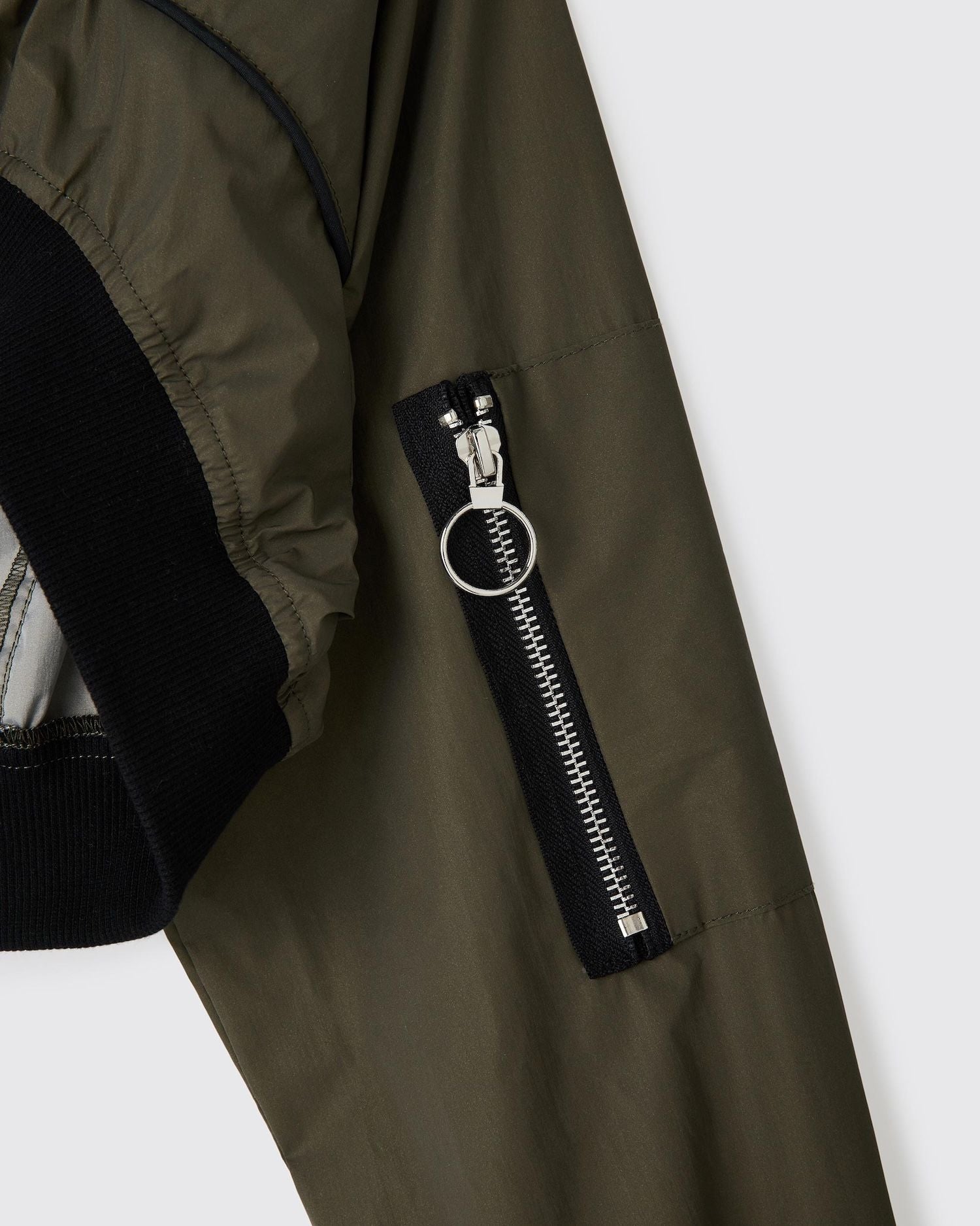 Reflector cropped blouson KHAKI