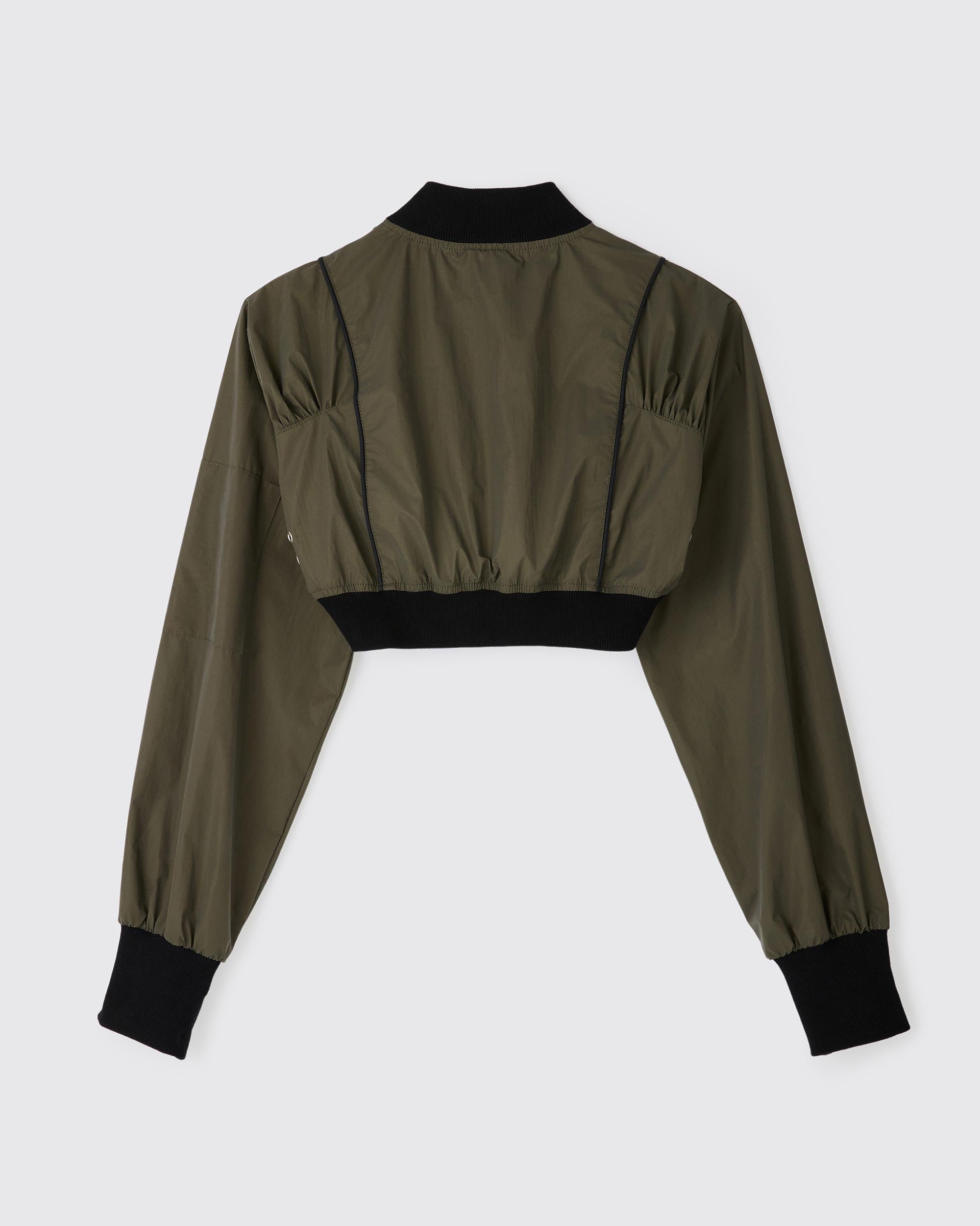 Reflector cropped blouson KHAKI