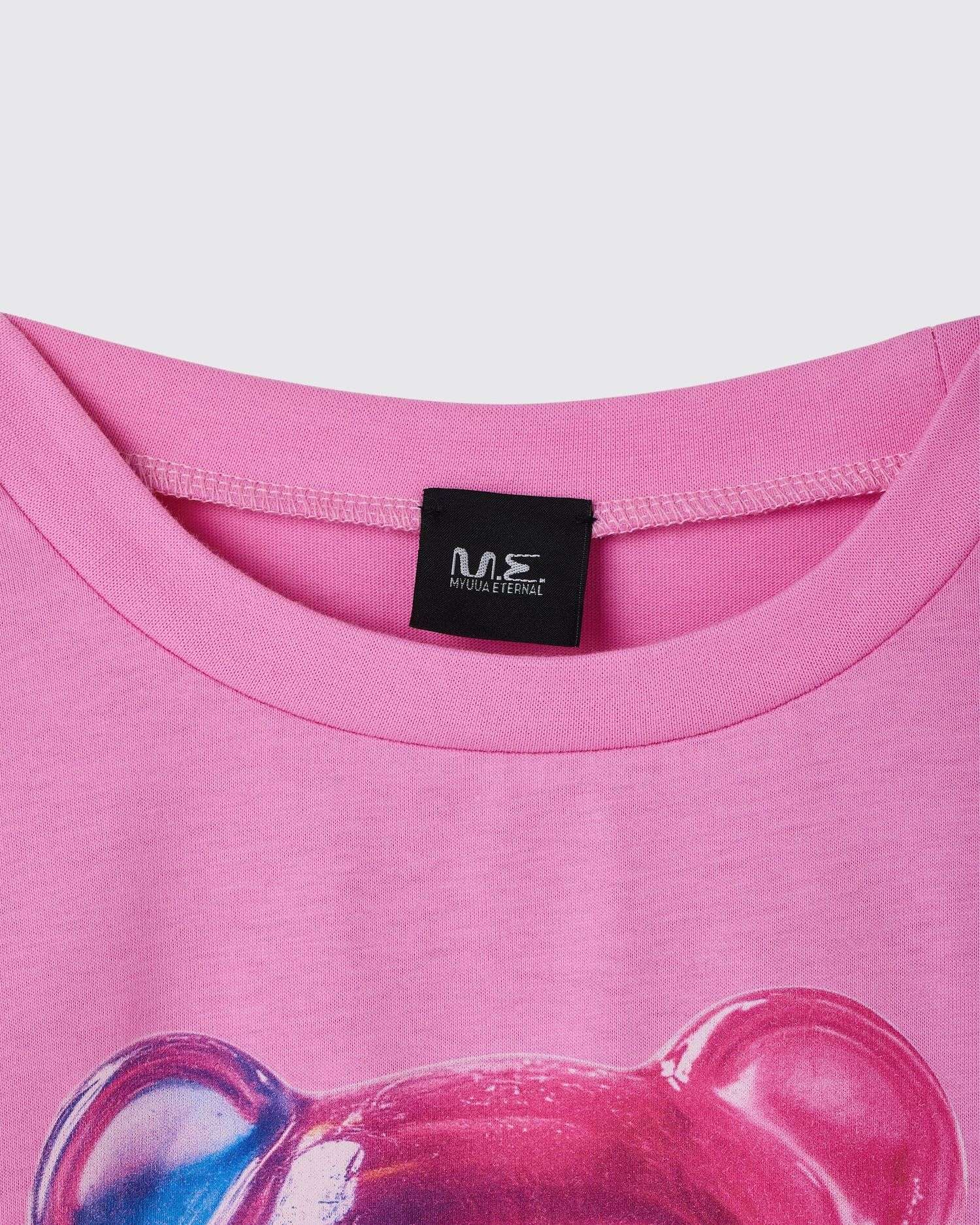 Rainbow Gumi Cropped T-shirt PINK