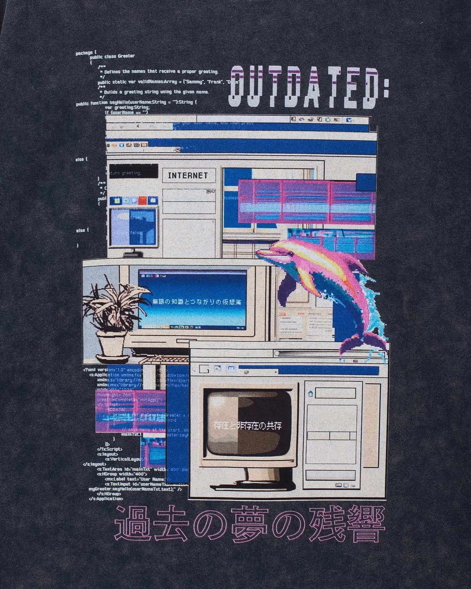 OUTDATED ボーイズTシャツ vintage BLACK