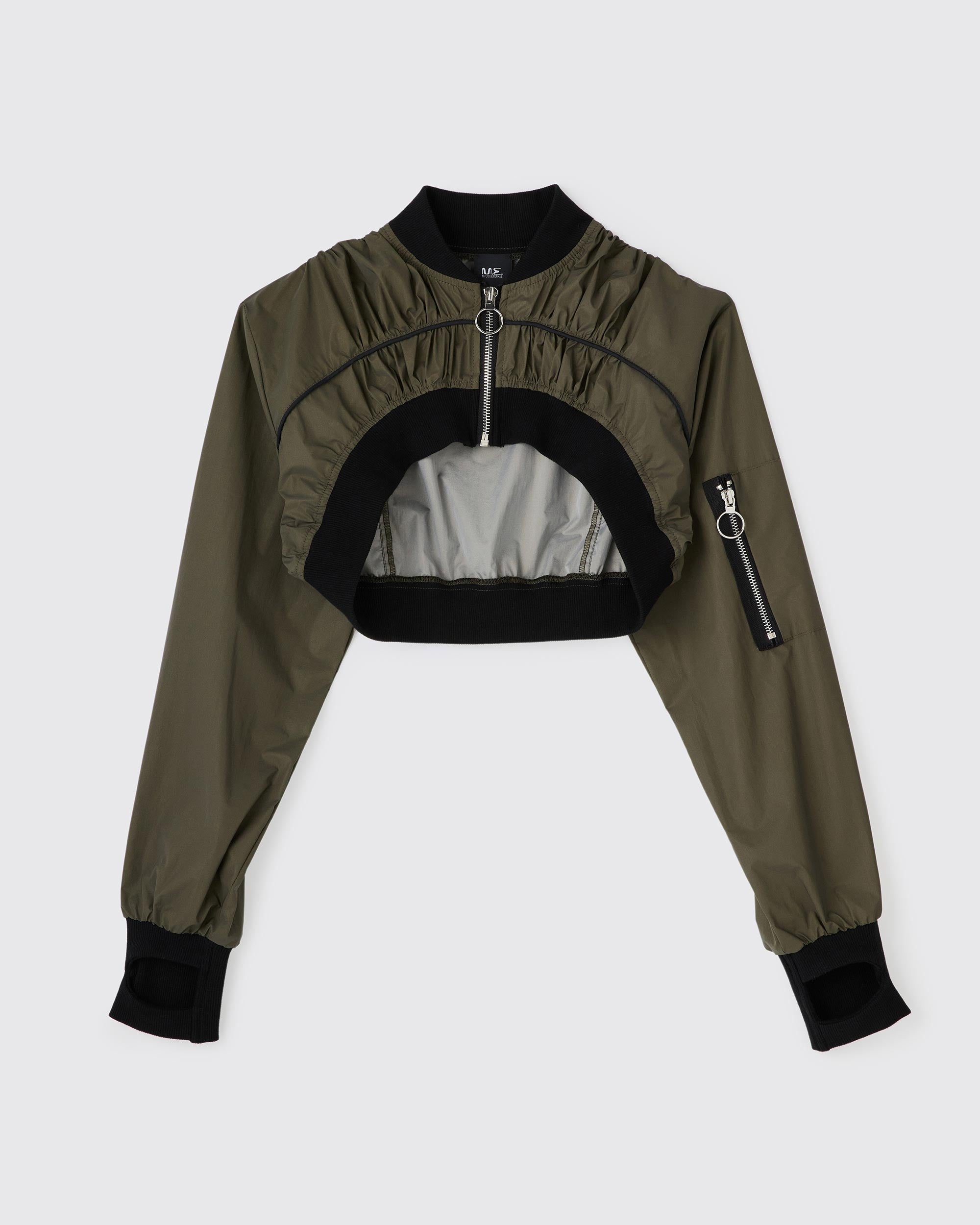 リフレクター クロップドブルゾン KHAKI