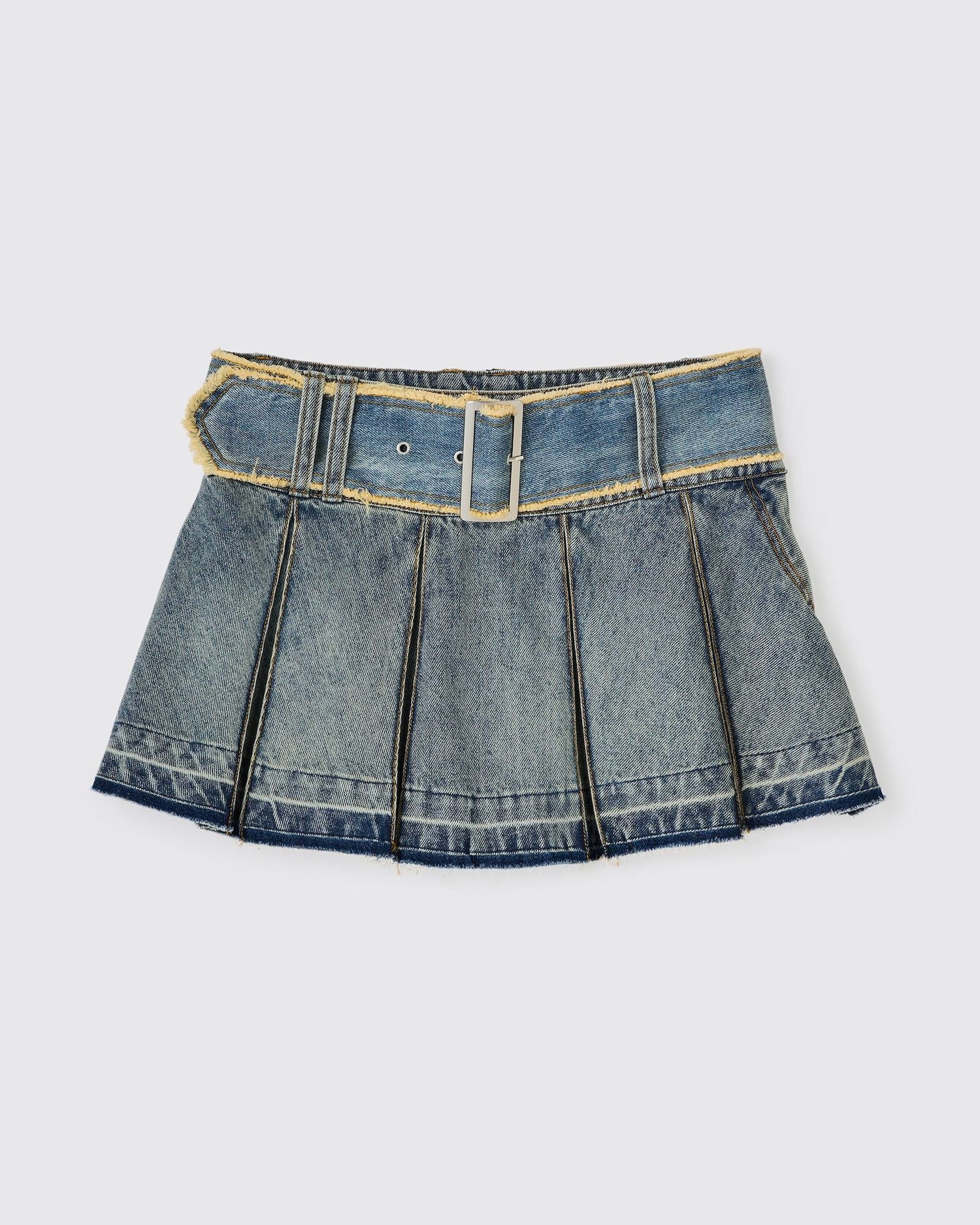 インディゴデニム ベルトスカート INDIGO