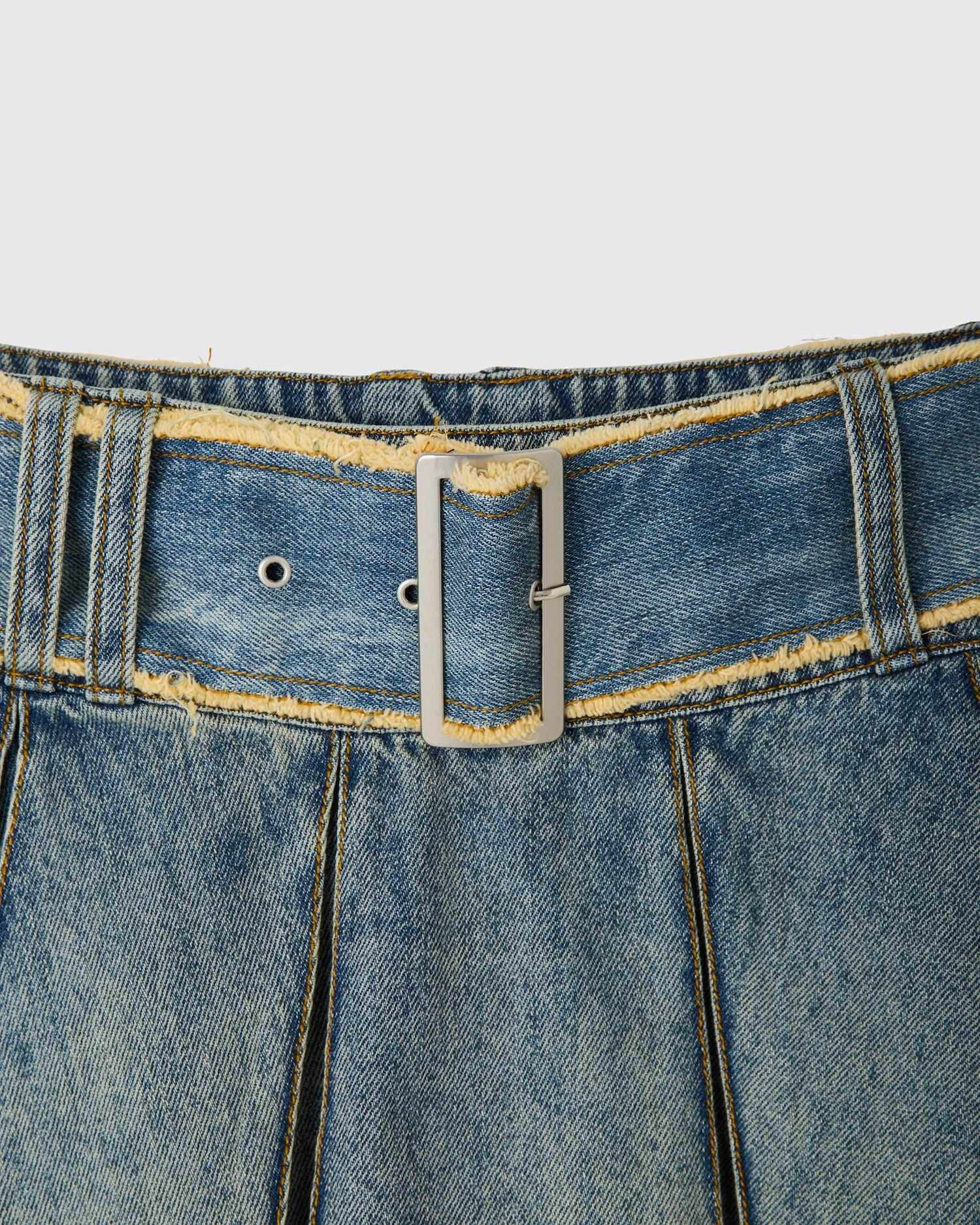 インディゴデニム ベルトスカート INDIGO